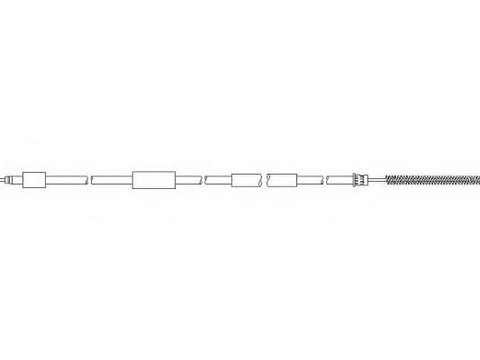 Cablu, frana de parcare Citroen ZX (N2), PEUGEOT 306 Cabriolet (7D, N3, N5) - TOPRAN 722 067