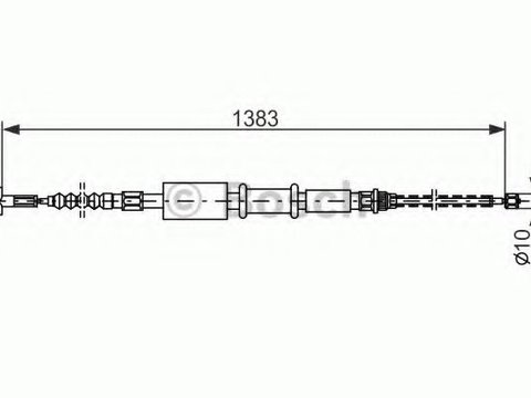 Cablu, frana de parcare FIAT BRAVA (182) (1995 - 2003) BOSCH 1 987 477 826