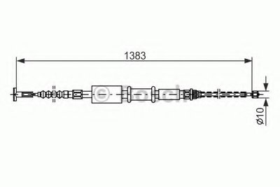 Cablu, frana de parcare FIAT BRAVO I (182) (1995 -