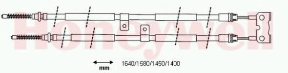 Cablu, frana de parcare FORD FIESTA Mk IV (JA_, JB_), MAZDA SOHO III (JASM, JBSM), FORD COURIER caroserie (J5_, J3_) - BENDIX 432930B