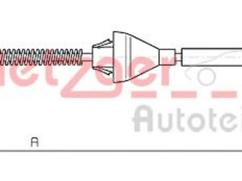 Cablu, frana de parcare FORD FOCUS C-MAX (2003 - 2007) METZGER 10.5365 piesa NOUA