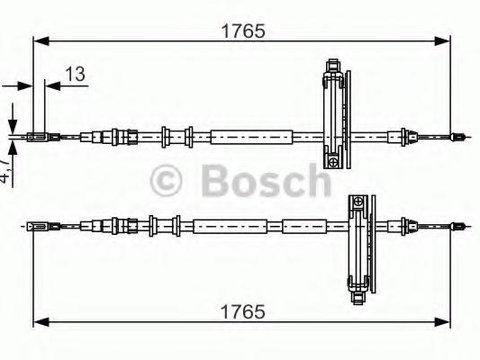 Cablu, frana de parcare FORD FOCUS (DAW, DBW), FORD FOCUS Clipper (DNW), FORD FOCUS limuzina (DFW) - BOSCH 1 987 477 933