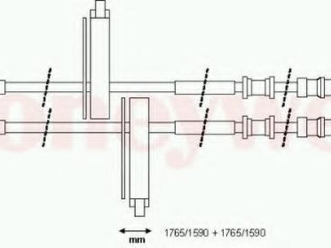 Cablu, frana de parcare FORD FOCUS (DAW, DBW), FORD FOCUS Clipper (DNW), FORD FOCUS limuzina (DFW) - BENDIX 432980B