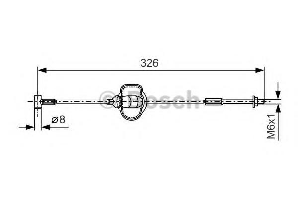 Cablu, frana de parcare FORD FOCUS (DAW, DBW), FORD FOCUS Clipper (DNW), FORD FOCUS limuzina (DFW) - BOSCH 1 987 477 929