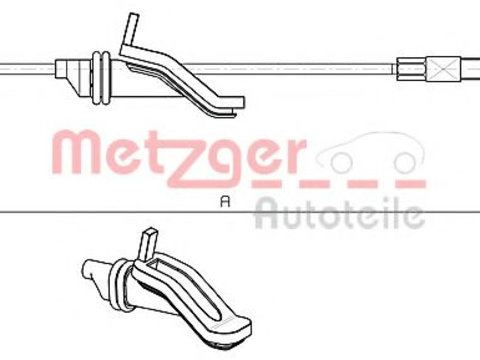 Cablu, frana de parcare FORD FOCUS II Cabriolet (2006 - 2016) METZGER 10.5369