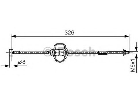 Cablu, frana de parcare FORD FOCUS limuzina (DFW) (1999 - 2007) BOSCH 1 987 477 929