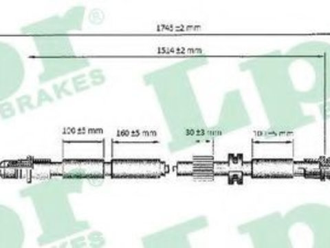 Cablu, frana de parcare FORD MONDEO III Combi (BWY) (2000 - 2007) LPR C0263B piesa NOUA