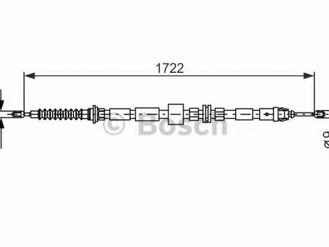 Cablu, frana de parcare FORD MONDEO Mk III combi (BWY) (2000 - 2007) BOSCH 1 987 477 733