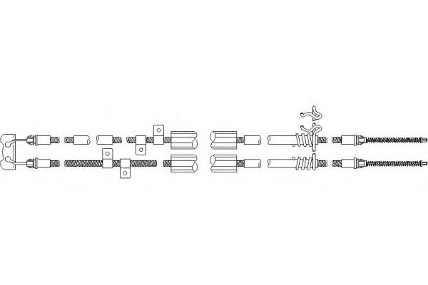 Cablu, frana de parcare FORD TRANSIT CONNECT, FORD TRANSIT CONNECT (P65_, P70_, P80_) - TOPRAN 302 776