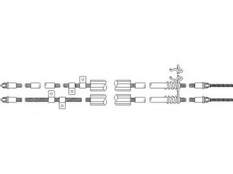 Cablu, frana de parcare FORD TRANSIT CONNECT, FORD TRANSIT CONNECT (P65_, P70_, P80_) - TOPRAN 302 776