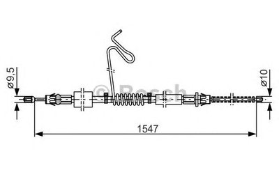 Cablu frana de parcare FORD TRANSIT platou/sasiu (