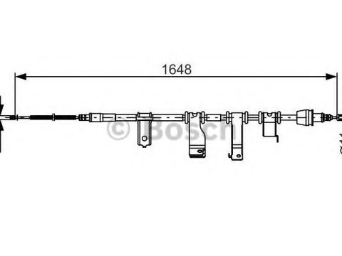 Cablu, frana de parcare HYUNDAI i20 (PB, PBT) (2008 - 2020) BOSCH 1 987 482 350