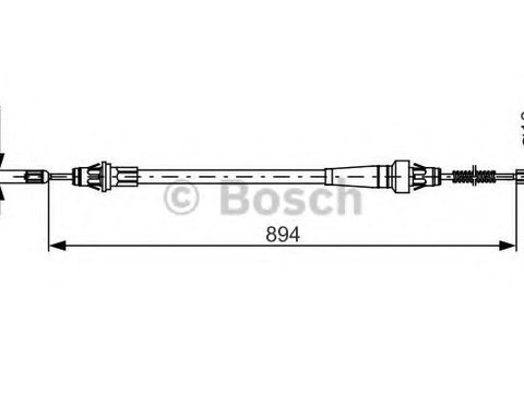 Cablu, frana de parcare JEEP CHEROKEE (XJ) (1983 - 2001) BOSCH 1 987 482 365 piesa NOUA