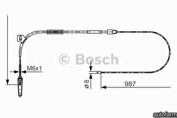 Cablu frana de parcare MERCEDES-BENZ A-CLASS W168 BOSCH 1 987 477 962