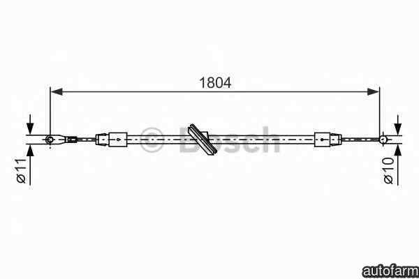 Cablu, frana de parcare MERCEDES-BENZ SPRINTER 3,5-t caroserie (906) BOSCH 1 987 482 380