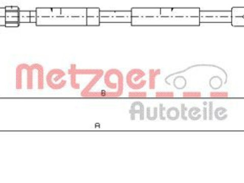 Cablu, frana de parcare METZGER 11.6808