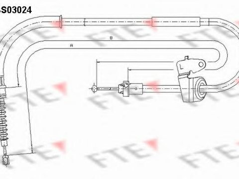 Cablu, frana de parcare MINI MINI (R50, R53), MINI MINI Cabriolet (R52) - FTE FBS03024