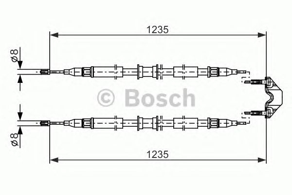 Cablu frana de parcare OPEL COMBO platou/sasiu MAXGEAR: 32-0693