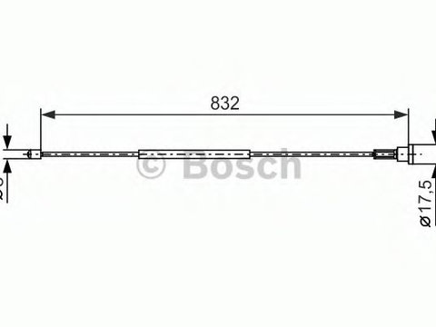 Cablu, frana de parcare OPEL TIGRA TwinTop (2004 - 2020) BOSCH 1 987 477 661