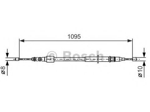 Cablu, frana de parcare OPEL TIGRA TwinTop (2004 - 2016) BOSCH 1 987 477 660