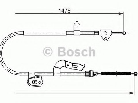 Cablu, frana de parcare PEUGEOT 107 (2005 - 2020) BOSCH 1 987 477 951