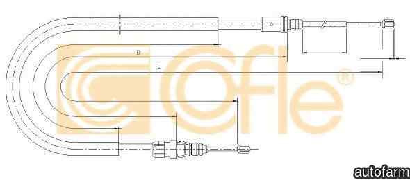 Cablu, frana de parcare PEUGEOT 207 CC (WD_) LINEX LIN330174