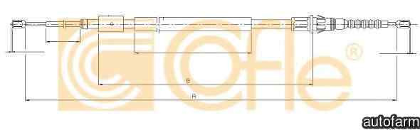 Cablu frana de parcare PEUGEOT 307 CC 3B LINEX LIN330157