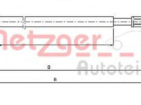 Cablu, frana de parcare PEUGEOT 307 SW (3H) (2002 - 2016) METZGER 10.6044 piesa NOUA