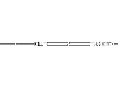 Cablu, frana de parcare PEUGEOT 308 (4A_, 4C_), PEUGEOT 308 CC, Citroen C4 II (B7) - TOPRAN 722 798