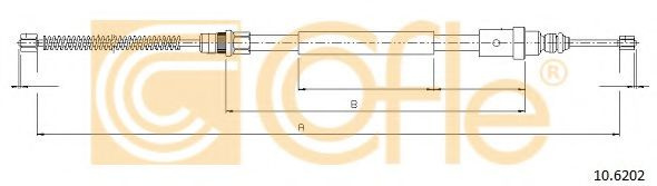 Cablu, frana de parcare PEUGEOT 406 (8B) (1995 - 2005) COFLE 10.6202 piesa NOUA