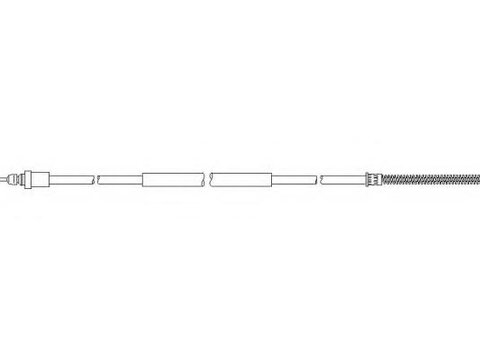 Cablu, frana de parcare PEUGEOT 406 limuzina (8B), PEUGEOT 406 Estate (8E/F) - TOPRAN 721 655