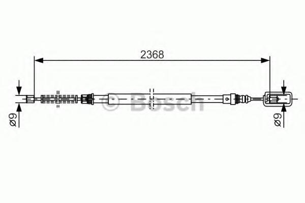 Cablu, frana de parcare PEUGEOT 806 (221), Citroen SYNERGIE (22, U6), Citroen DISPATCH (U6U) - BOSCH 1 987 477 773