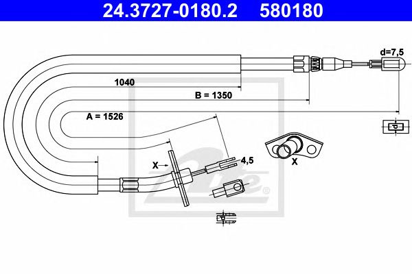 Cablu frana de parcare punte spate dreapta VW LT 2