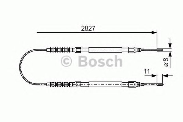 Cablu frana de parcare punte spate FIAT DUCATO 02- - Cod intern: W20135849 - LIVRARE DIN STOC in 24 ore!!!