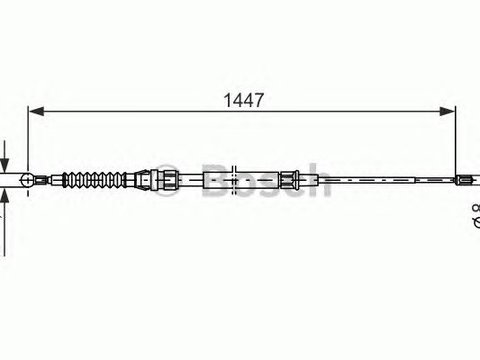 Cablu frana de parcare punte spate stanga/dreapta SKODA OCTAVIA/YETI 05-17 1447 [MM] - Cod intern: W20269059 - LIVRARE DIN STOC in 24 ore!!!