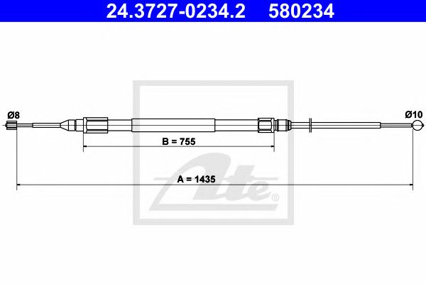Cablu frana de parcare punte spate stanga/dreapta BMW 1 E81/E88 04-11 - Cod intern: W20295006 - LIVRARE DIN STOC in 24 ore!!!