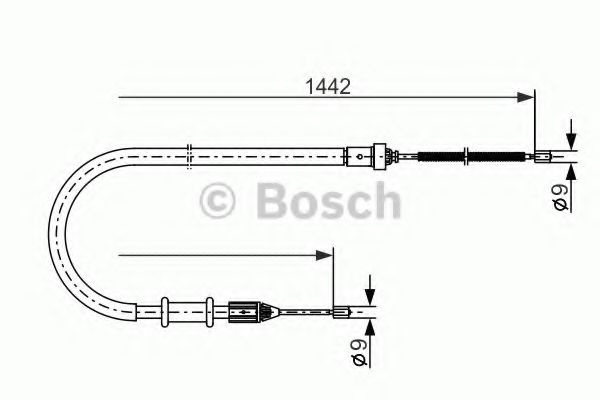 Cablu, frana de parcare RENAULT KANGOO (KC0/1) (1997 - 2007) BOSCH 1 987 477 635 piesa NOUA