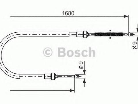 Cablu, frana de parcare RENAULT SYMBOL II (LU1/2_) (2008 - 2020) BOSCH 1 987 477 955