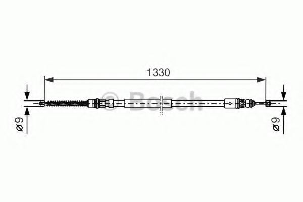 Cablu, frana de parcare RENAULT TRAFIC bus (T5, T6, T7), RENAULT TRAFIC Van (T1, T3, T4), VAUXHALL ARENA Van - BOSCH 1 987 477 663