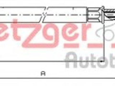 Cablu, frana de parcare SKODA OCTAVIA II (1Z3) (2004 - 2013) METZGER 10.7509 piesa NOUA