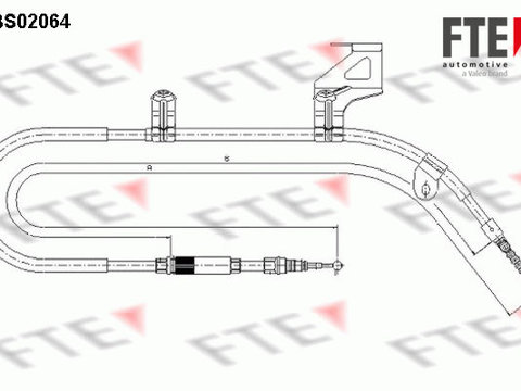 Cablu, frana de parcare spate dreapta (FBS02064 FTE) VW
