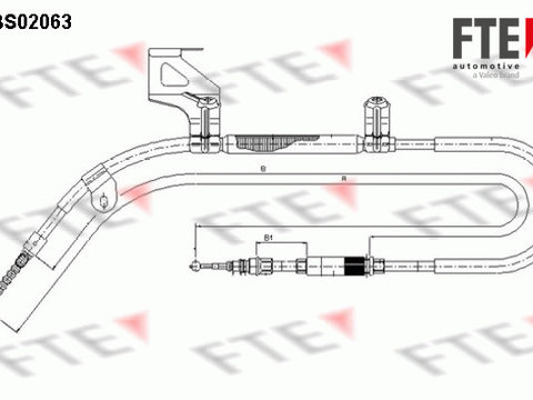 Cablu, frana de parcare spate stanga (FBS02063 FTE) VW