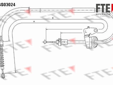 Cablu, frana de parcare spate stanga (FBS03024 FTE) MINI