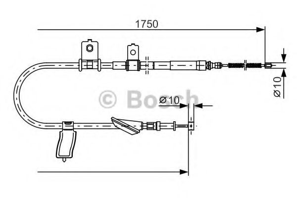 Cablu, frana de parcare SUBARU LEGACY V (BM, BR) (2009 - 2016) BOSCH 1 987 482 351 piesa NOUA