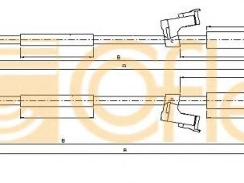 Cablu, frana de parcare VOLVO V50 (MW) (2004 - 2016) COFLE 10.8227 piesa NOUA