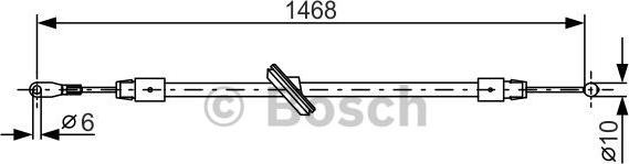 Cablu, frana de parcare VW CRAFTER 30-50 (2E_), Van, 04.2006 - 12.2016 BOSCH 1 987 482 027