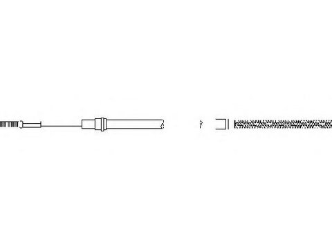 Cablu, frana de parcare VW GOLF Mk III (1H1), VW GOLF Mk III Estate (1H5), VW JETTA III (1H2) - TOPRAN 103 062