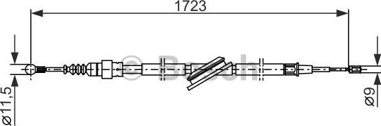 Cablu frana de parcare VW GOLF V 1K1 BOSCH 1 987 477 686