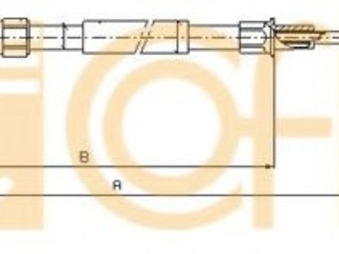 Cablu, frana de parcare VW TOURAN (1T1, 1T2) (2003 - 2010) COFLE 10.7626 piesa NOUA