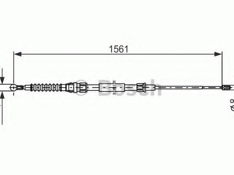 Cablu, frana de parcare VW TOURAN (1T1, 1T2) - BOSCH 1 987 477 942